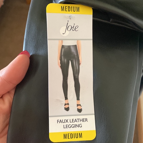 NWT Joie Black Faux Leather Legging, Contemporary fit, Sz. Medium. - Picture 7 of 8